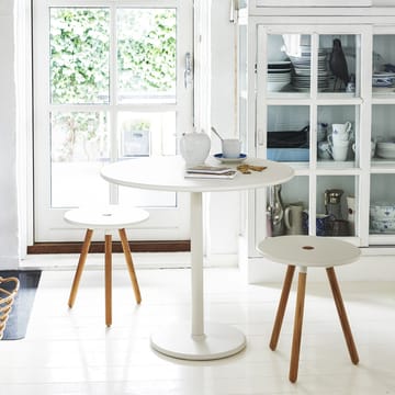 Area tafel/kruk Ø40 cm - White, poten in teak - Cane-line