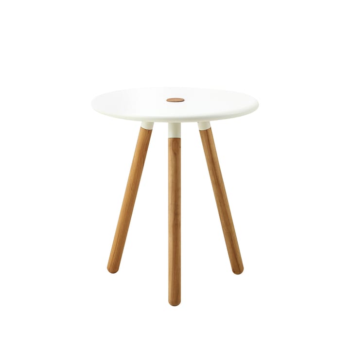 Area tafel/kruk Ø40 cm - White, poten in teak - Cane-line