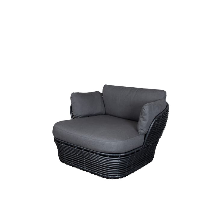 Basket loungefauteuil - Graphite grey, incl. grijze kussens - Cane-line