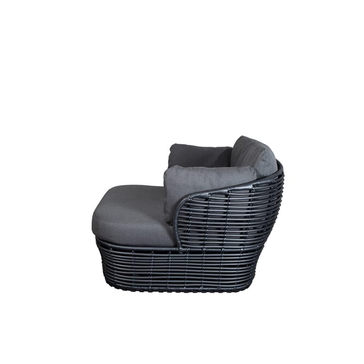 Basket loungefauteuil, Graphite grey, incl. grijze kussens Cane-line