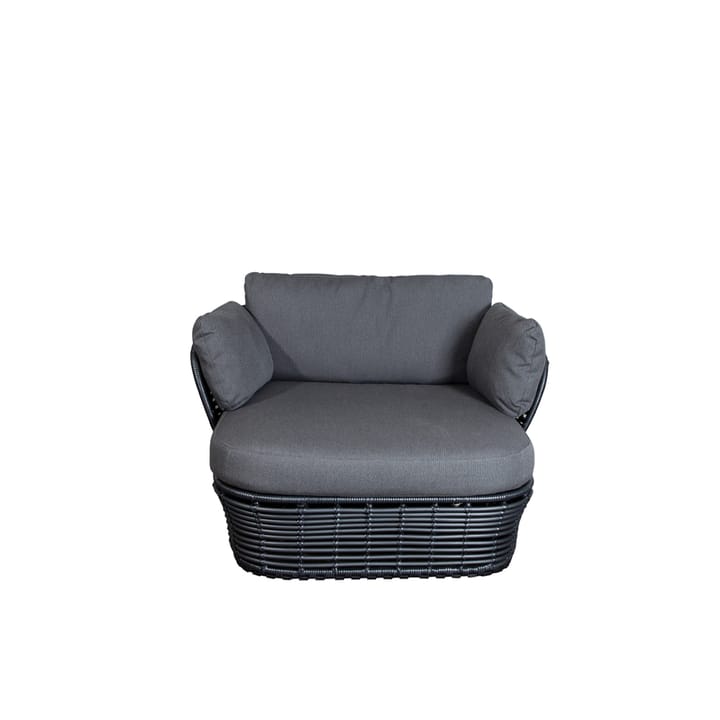 Basket loungefauteuil, Graphite grey, incl. grijze kussens Cane-line