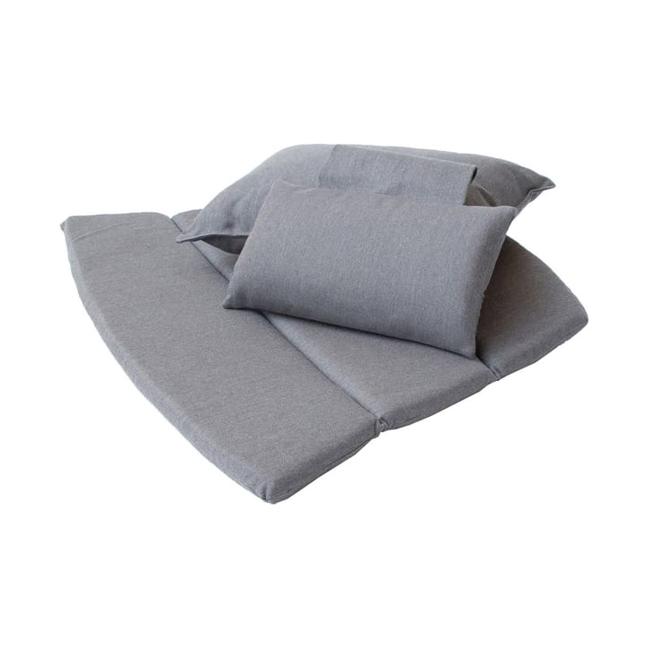 Breeze loungestoel kussenset met hoge rug  - Cane-line Natté grey - Cane-line