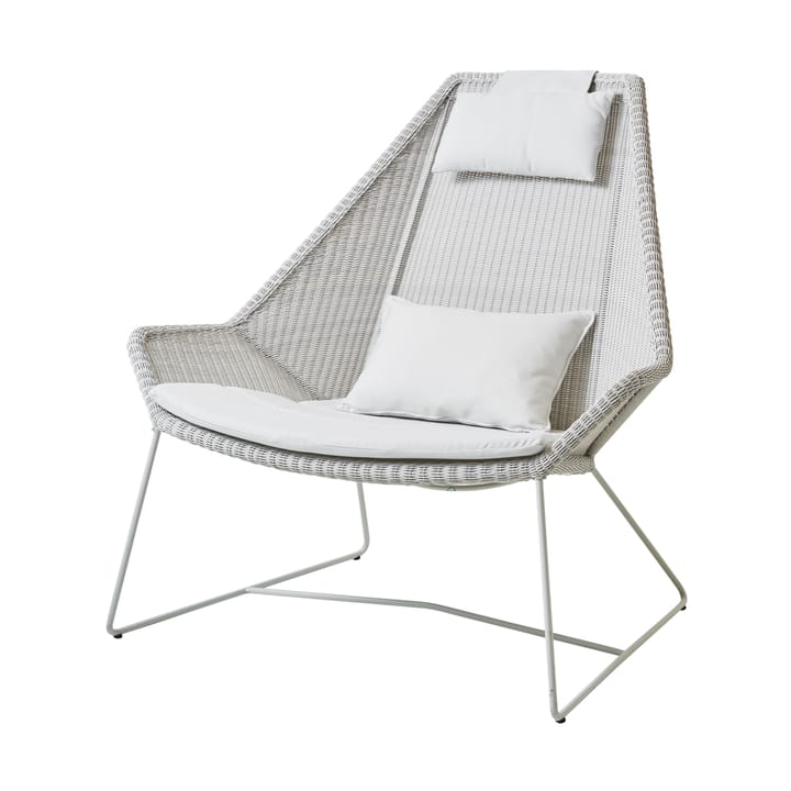 Breeze loungestoel kussenset met hoge rug  - Cane-line Natté white - Cane-line