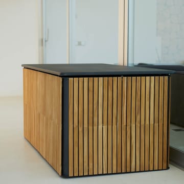 Combine opbergbox - Teak, lava grey, groot - Cane-line