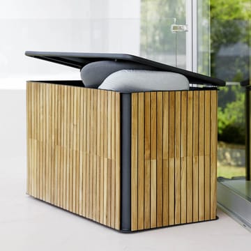 Combine opbergbox - Teak, lava grey, groot - Cane-line