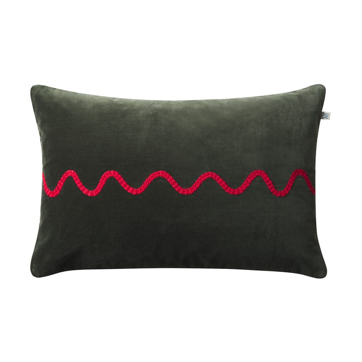 Natu kussenhoes 40x60 cm - Forest green-red - Chhatwal & Jonsson