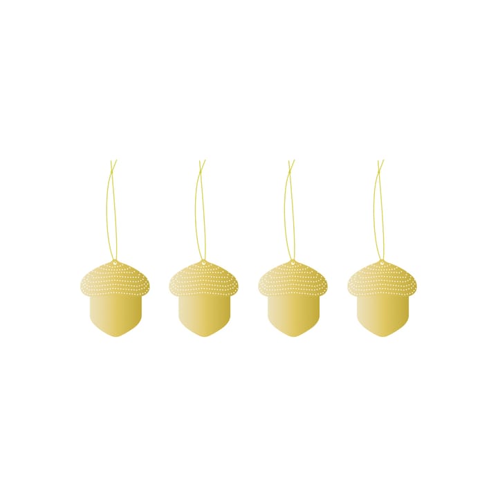 Cooee kersthanger messing 4-pack - Acorn - Cooee Design
