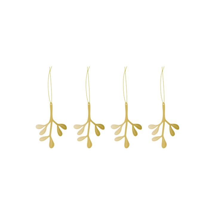 Cooee kersthanger messing 4-pack - Mistletoe - Cooee Design