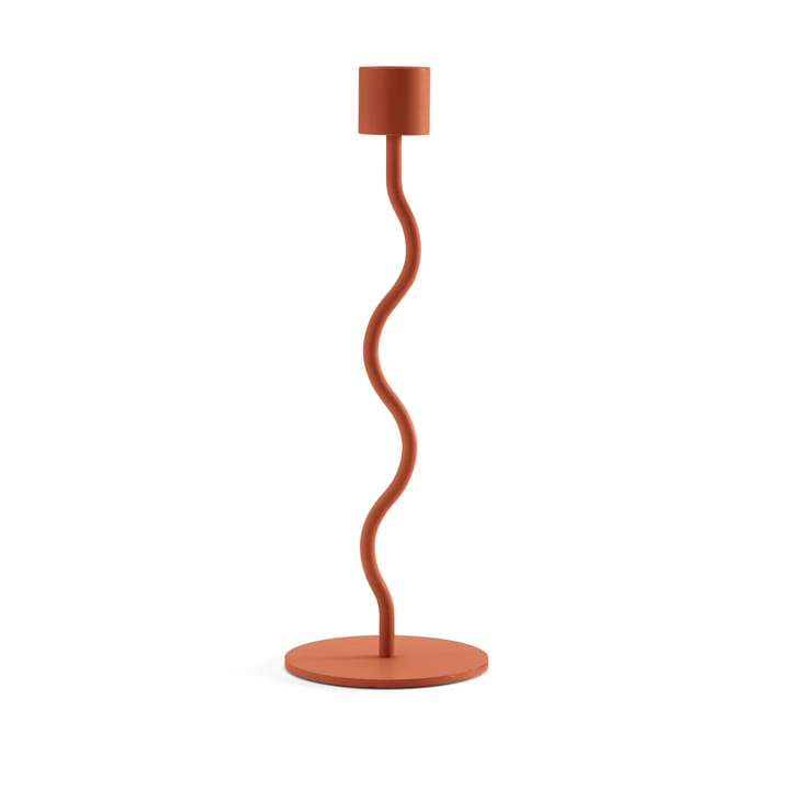 Curved kandelaar 23 cm - Brick red - Cooee Design