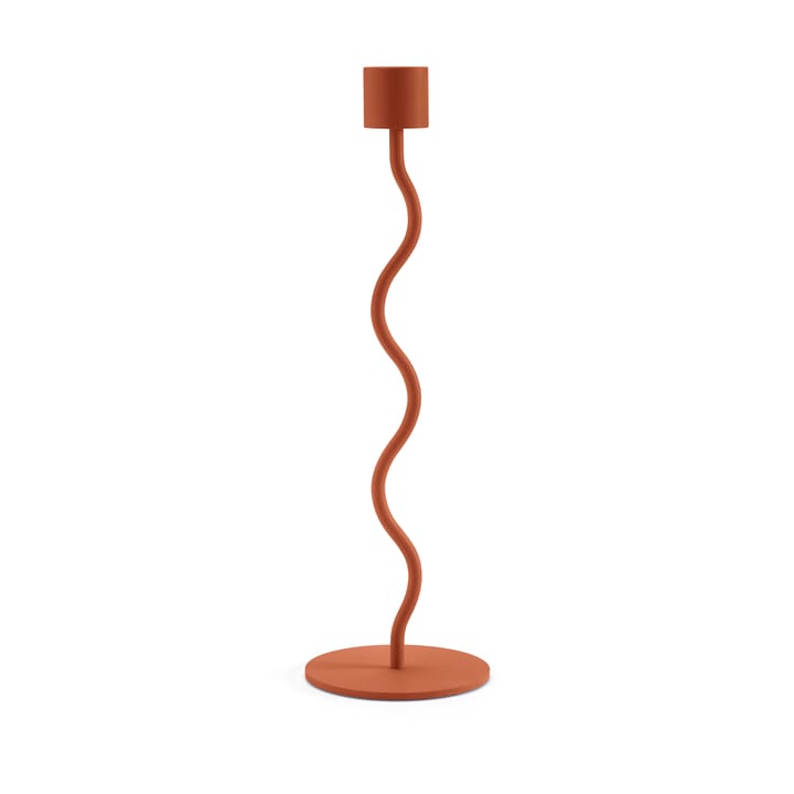 Curved kandelaar 26 cm - Brick red - Cooee Design