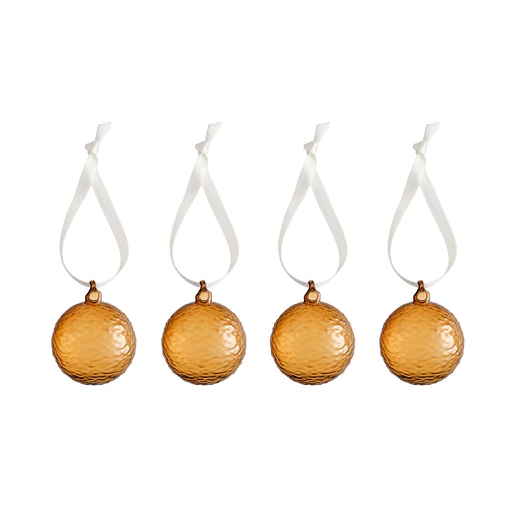 Gry Marble kerstbal Ø5 cm 4-pack, Cognac Cooee Design