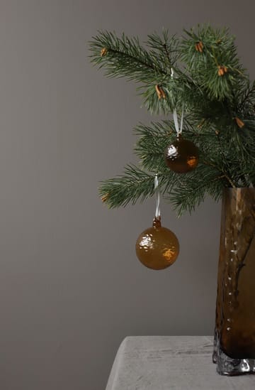 Gry Marble kerstbal Ø5 cm - Cognac - Cooee Design