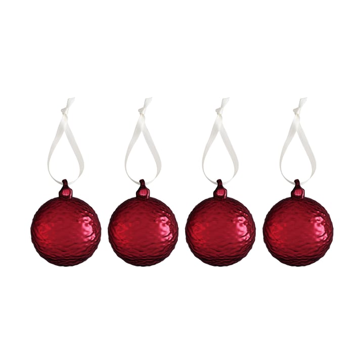 Gry Marble kerstbal Ø5 cm - Deep red - Cooee Design