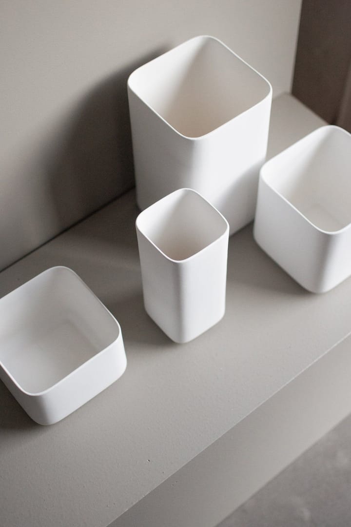 Cube pot large Ø13 cm, Matte White DBKD