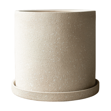 Grow pot Ø30 cm met schotel - Creme structure - DBKD