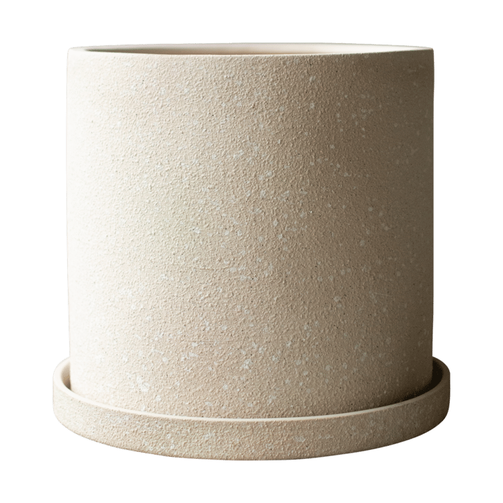 Grow pot Ø30 cm met schotel - Creme structure - DBKD