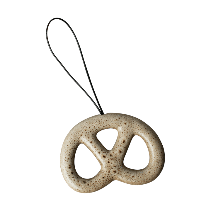 Hanging pretzel decoratiehanger - Beige - DBKD