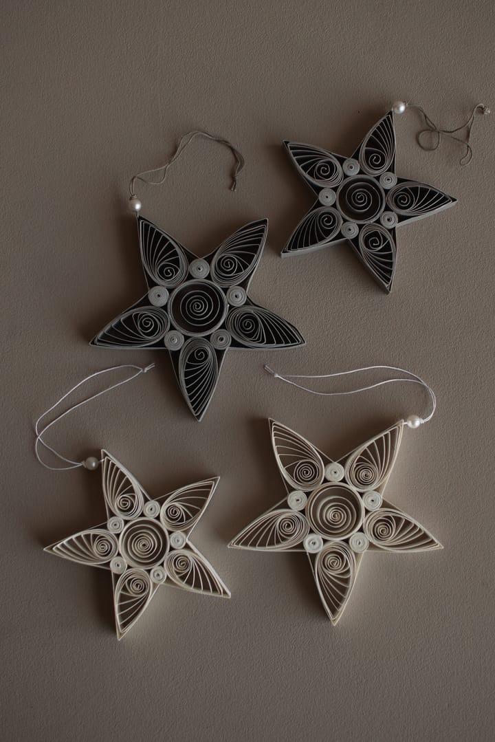 Paper star kersthanger 10,5 cm - White - DBKD