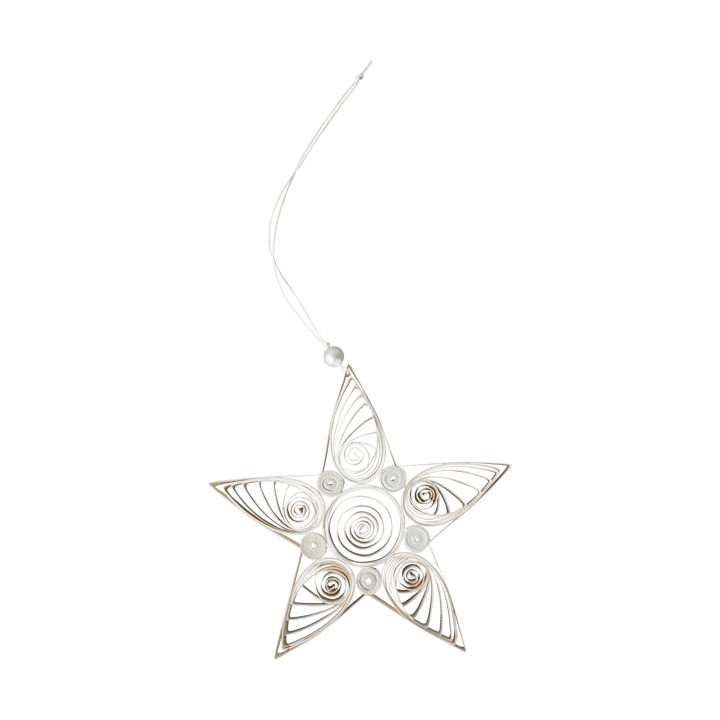 Paper star kersthanger 13 cm - White - DBKD