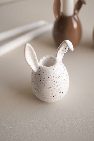 Rabbit kandelaar 13 cm - White dot - DBKD