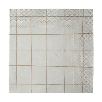 Square papieren servet 33x33 cm 20-pack - Creme - DBKD