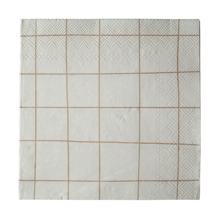 Square papieren servet 33x33 cm 20-pack - Creme - DBKD