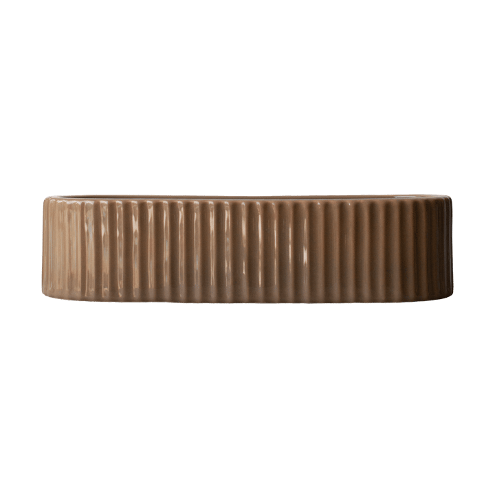 Stripe kandelaar 30 cm - Shiny nougat - DBKD