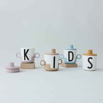 Design Letters drinktuit/deksel voor melamine beker - Lichtblauw - Design Letters