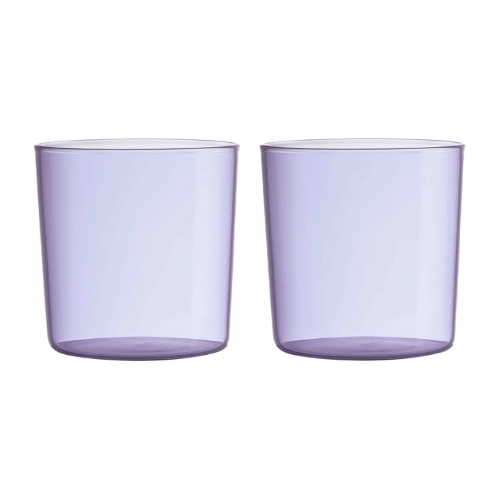 Design Letters Kids Eco drinkglas 2-pack, Purple Design Letters