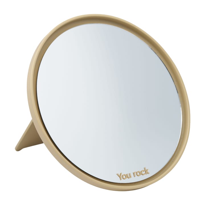 Mirror Mirror tafelspiegel Ø21 cm, Beige Design Letters