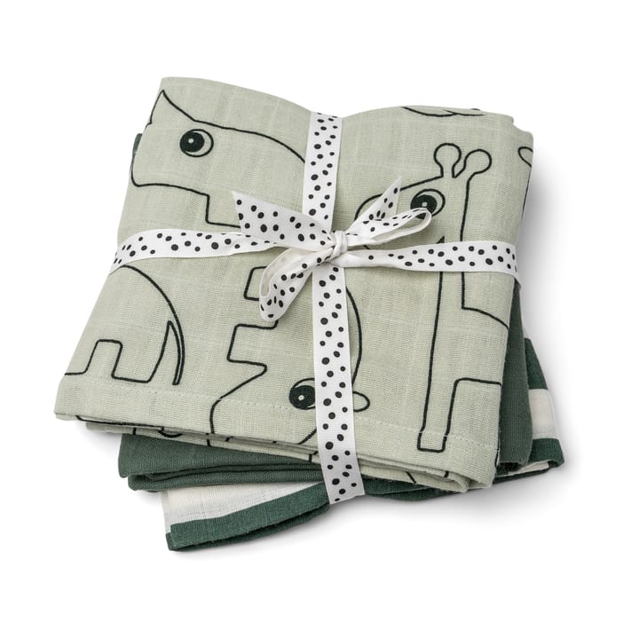 Deer Friends washandje 3-pack, Green Done by deer