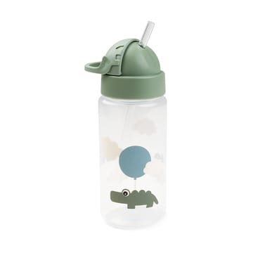 Happy Clouds fles met rietje - Green - Done by deer