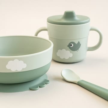 Happy Clouds foodie first meal serviesset 3-delig - Green - Done by deer