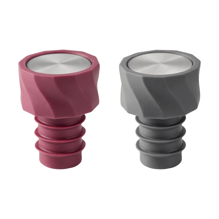 Vivi wijnstopper 2-pack 4,5cm - Zwart-bordeaux - Dorre