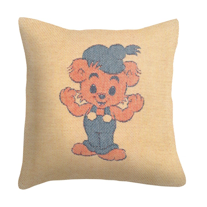 Bamse kussenhoes 40x40 cm, Geel Ekelund Linneväveri