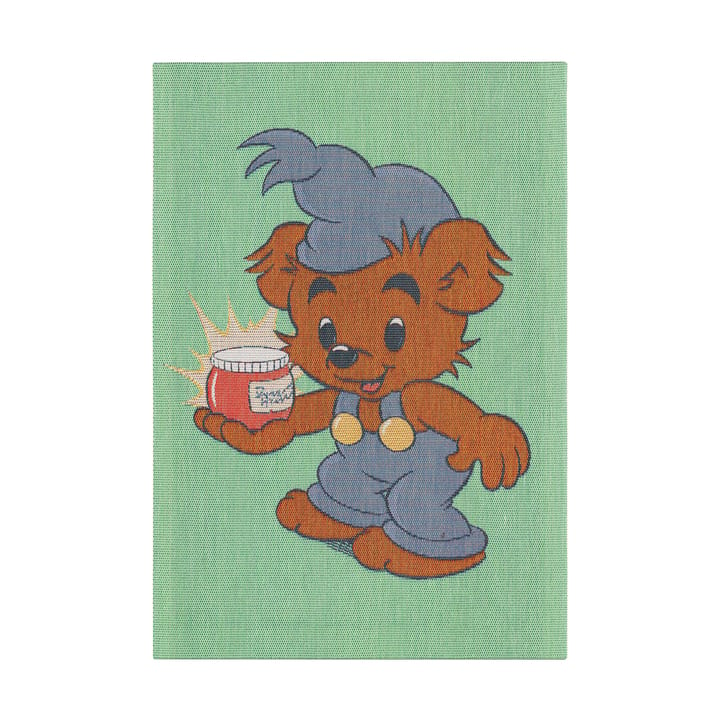 Bamse theedoek 35x50 cm, Blauw-groen Ekelund Linneväveri