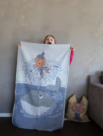 Skattsökarfärden kinderdeken 72x105 cm - Blauw - Ekelund Linneväveri