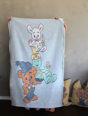 Vänner kinderdeken 72x105 cm - Blauw - Ekelund Linneväveri