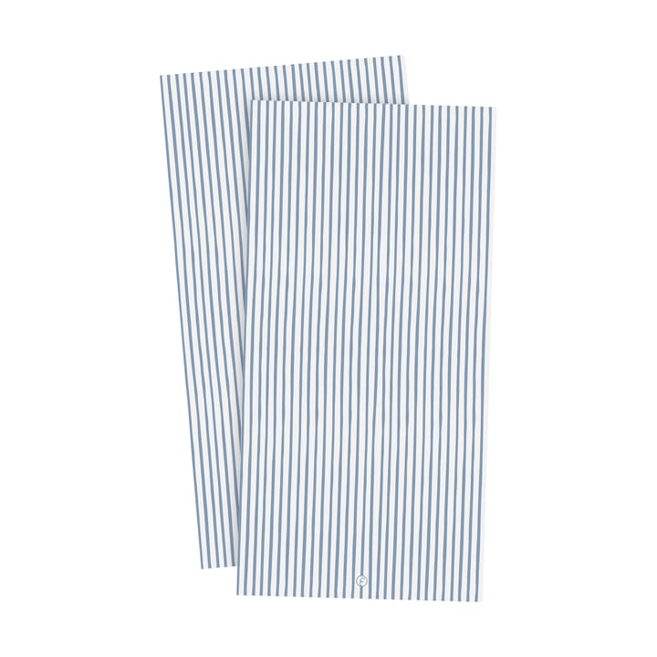 Ernst servet gestreept 10x20 cm 20-pack - Lichtblauw-wit - ERNST