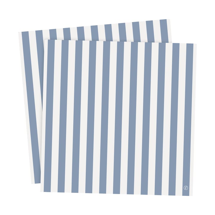 Ernst servet gestreept 33x33 cm 20-pack - Lichtblauw-wit - ERNST