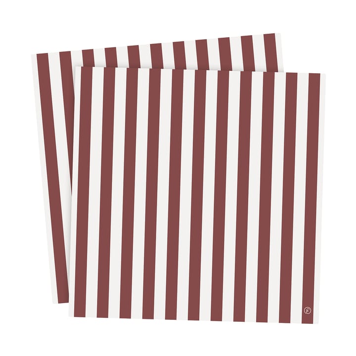 Ernst servet gestreept 33x33 cm 20-pack - Rood-wit - ERNST