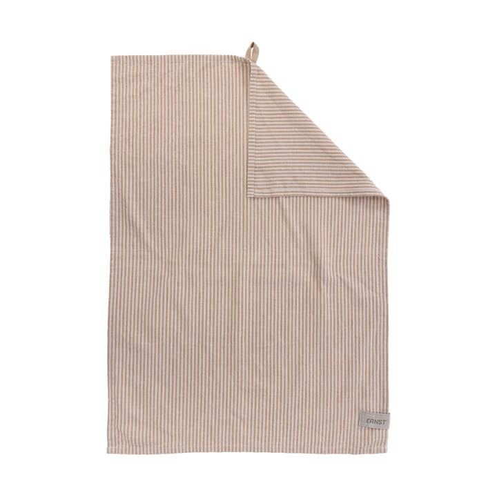 Ernst theedoek smal gestreept 47x70 cm - Caramel-beige - ERNST