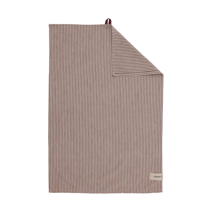 Ernst theedoek smal gestreept 47x70 cm - Rood-beige - ERNST