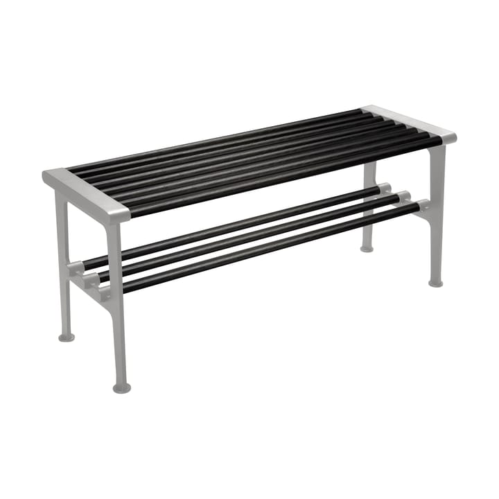 Nostalgi bank 100 cm - Zwart gebeitste eiken-aluminium - Essem Design