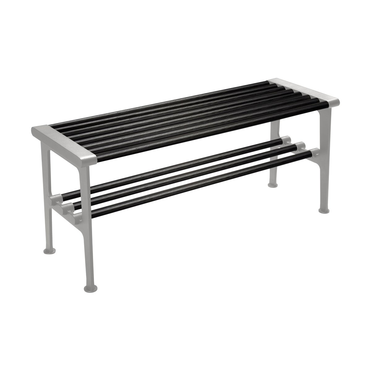 Essem Design Nostalgi bank 100 cm Zwart gebeitste eiken-aluminium