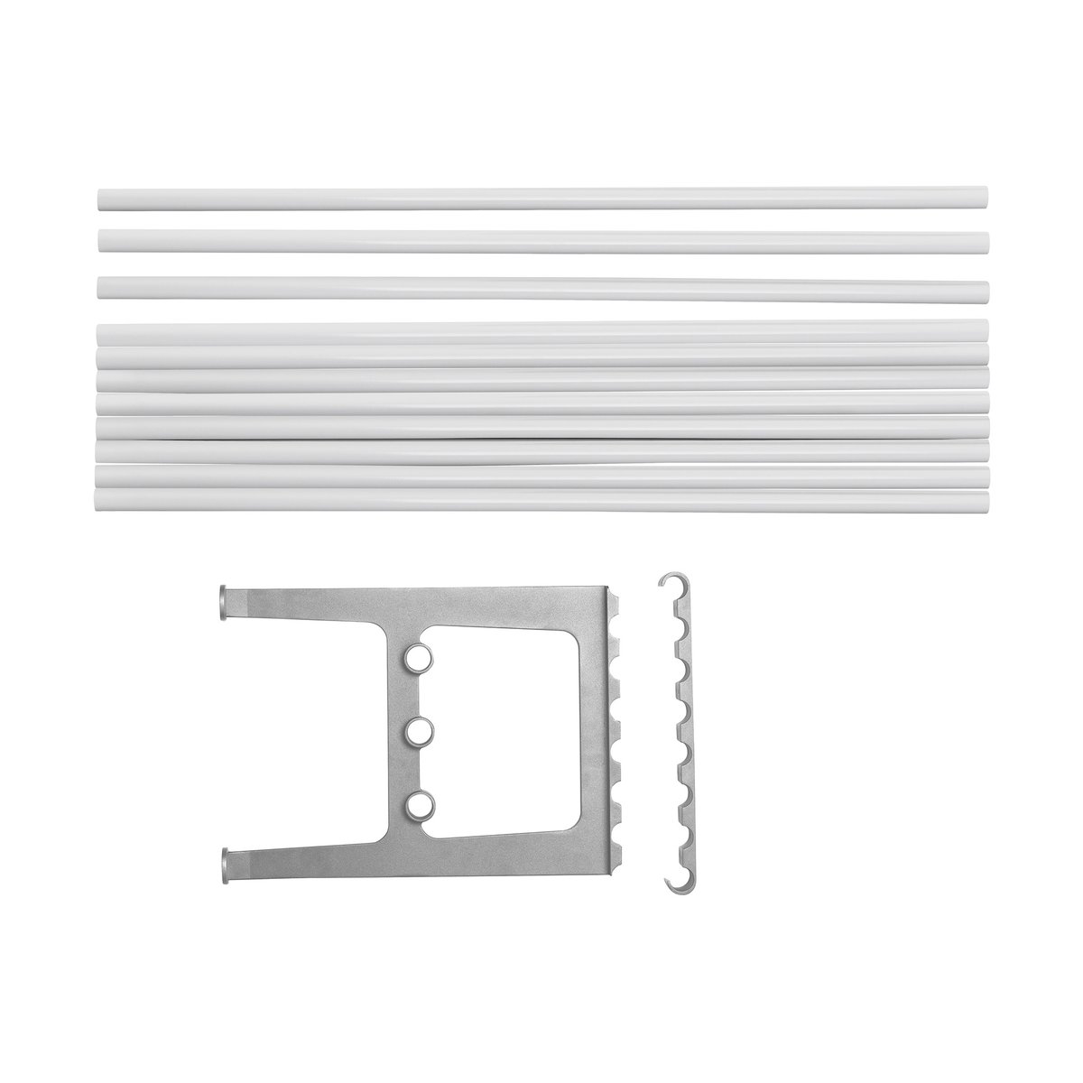 Essem Design Nostalgi bank verlenging 100 cm Wit-aluminium