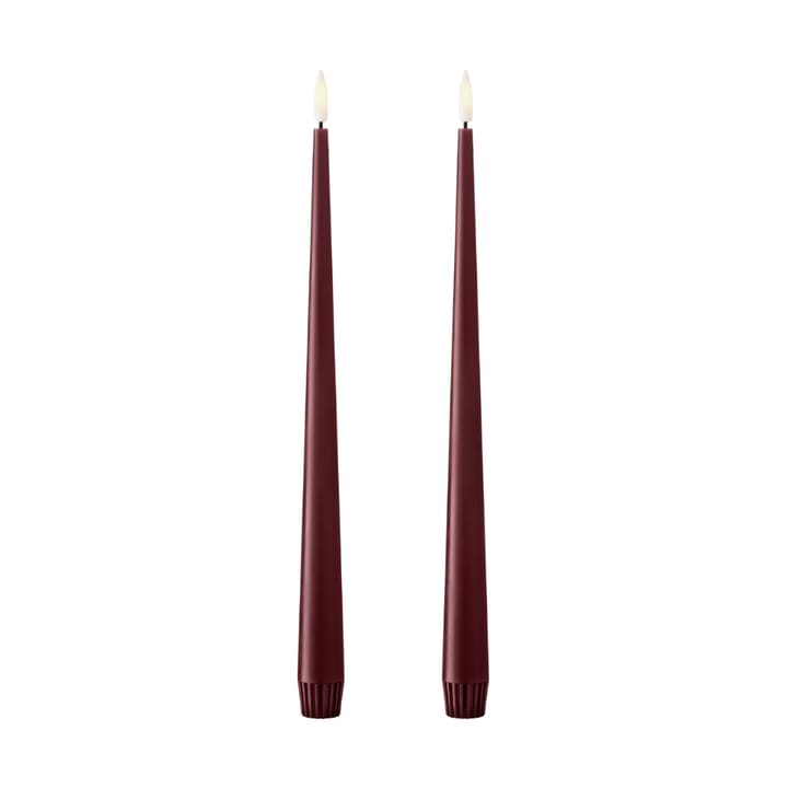 ester & erik dinerkaarsen LED 30 cm 2-pack - 44/2 Deep Wine - Ester & erik