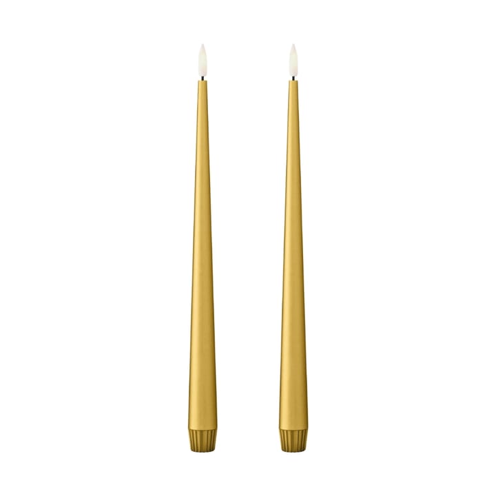 ester & erik dinerkaarsen LED 30 cm 2-pack - 90 Gold Metallic - ester & erik