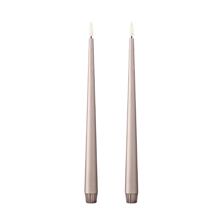 ester & erik dinerkaarsen LED 30 cm 2-pack - 94 Champagne Metallic - ester & erik