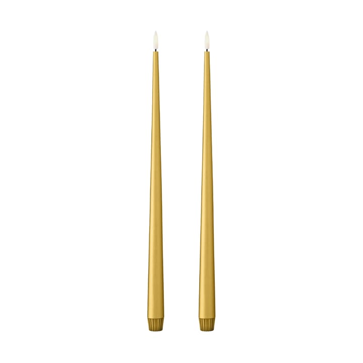 ester & erik dinerkaarsen LED 40 cm 2-pack - 90 Gold Metallic - ester & erik